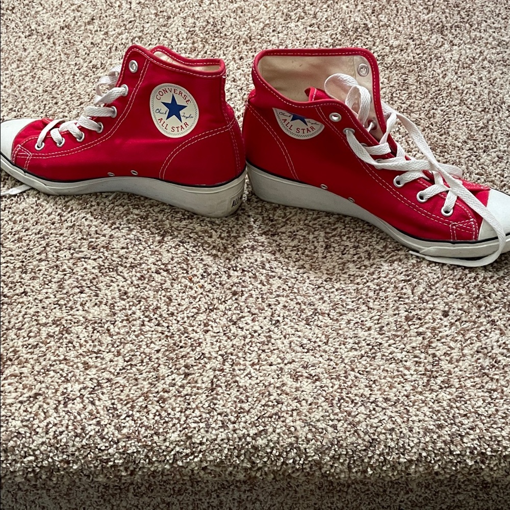 Converse Red High-Top Sneakers Sz 9